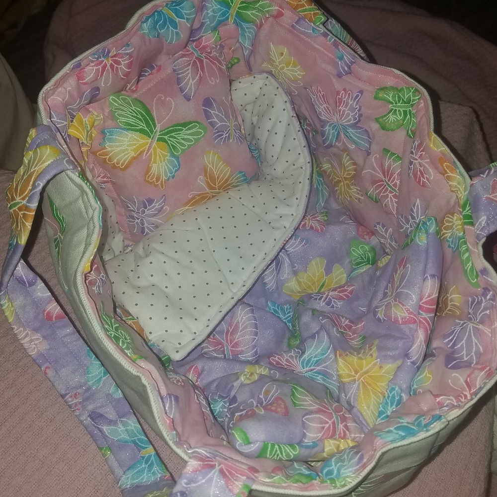 New Handmade Moses Doll Bed w/Extras - Picture 5 of 8
